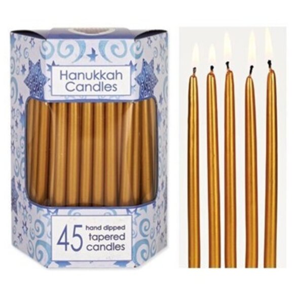 Other - Metallic Gold Menorah Candles Box of 45